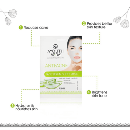 Ayouthveda Anti Acne Face Serum Sheet Mask