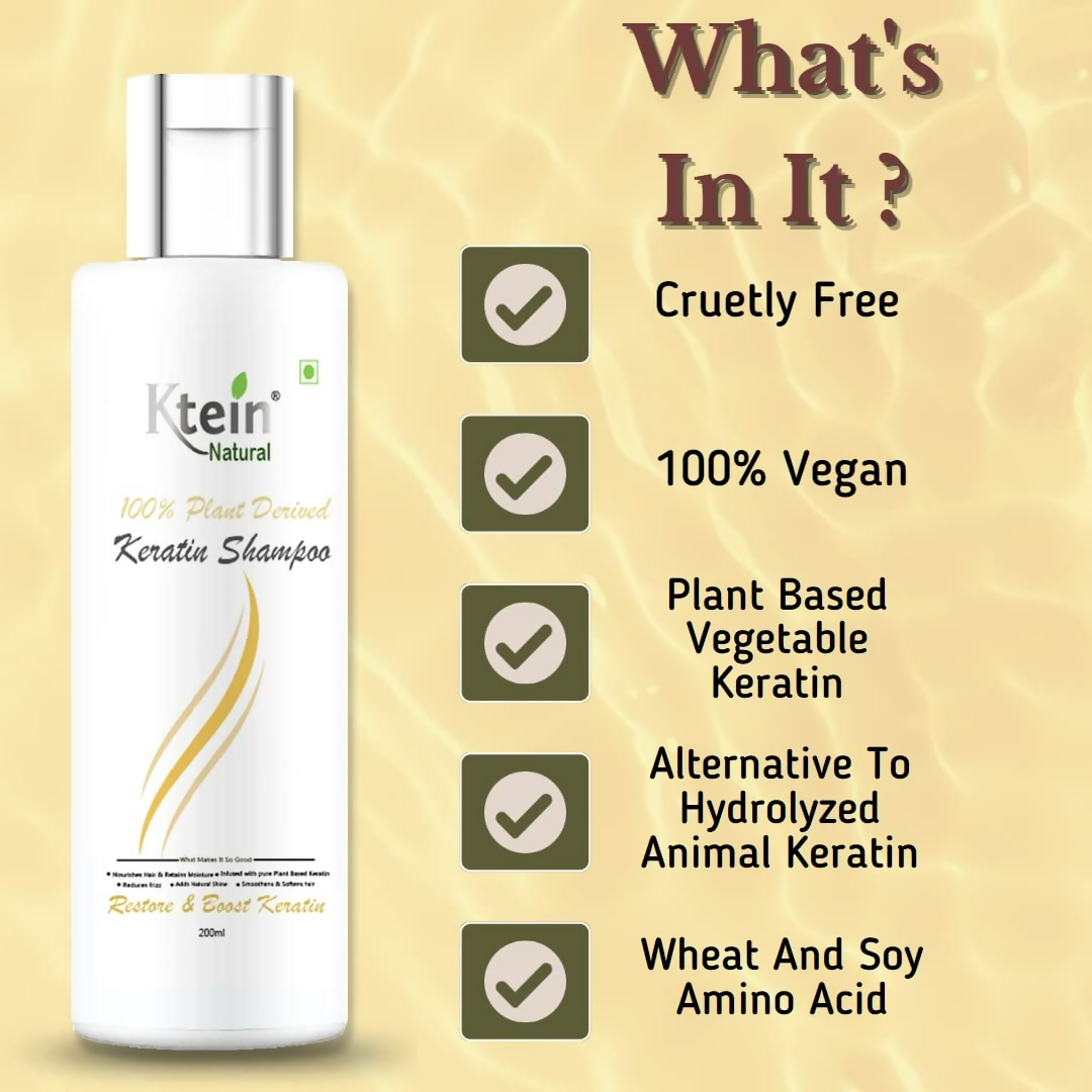 Ktein Natural 100% Plant Derived Keratin Shampoo & Conditioner Combo