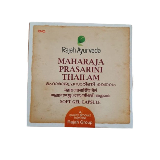 Buy Rajah Ayurveda Maharaja Prasarini Thailam Soft Gel Capsules from DrMediCart, Ship from India to USA