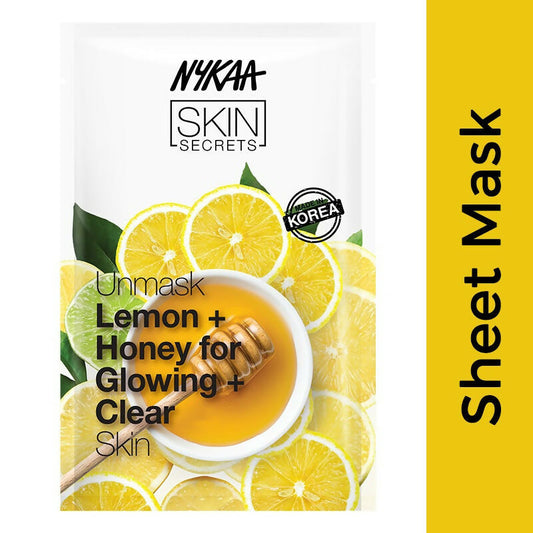 Buy Nykaa Skin Secrets Indian Rituals Lemon + Honey Sheet Mask For Glowing & Clear Skin from DrMediCart, Ship from India to USA
