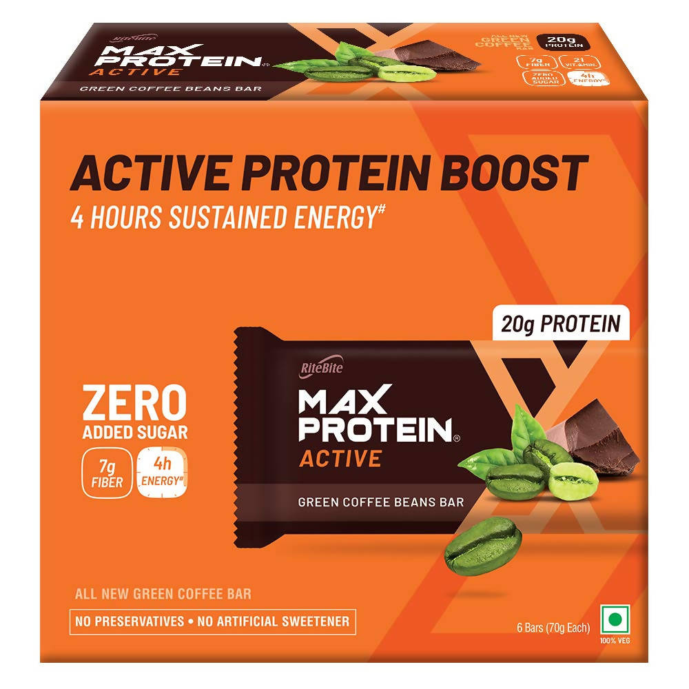 RiteBite Max Protein Active Green Coffee Beans Bar