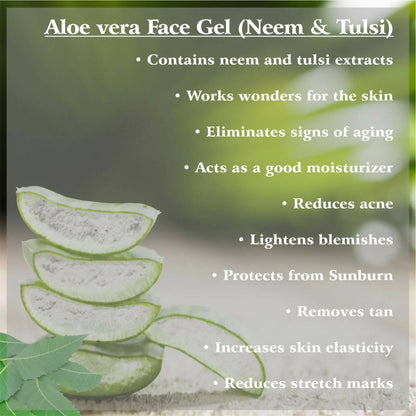 Nutriorg Aloevera Face Gel with Neem & Tulsi