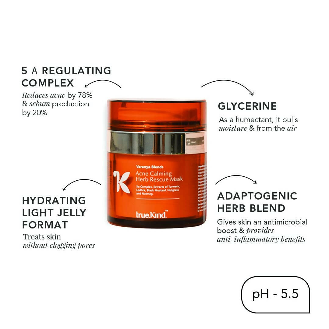 True Kind Varanya Blends Acne Calming Herb Rescue Mask