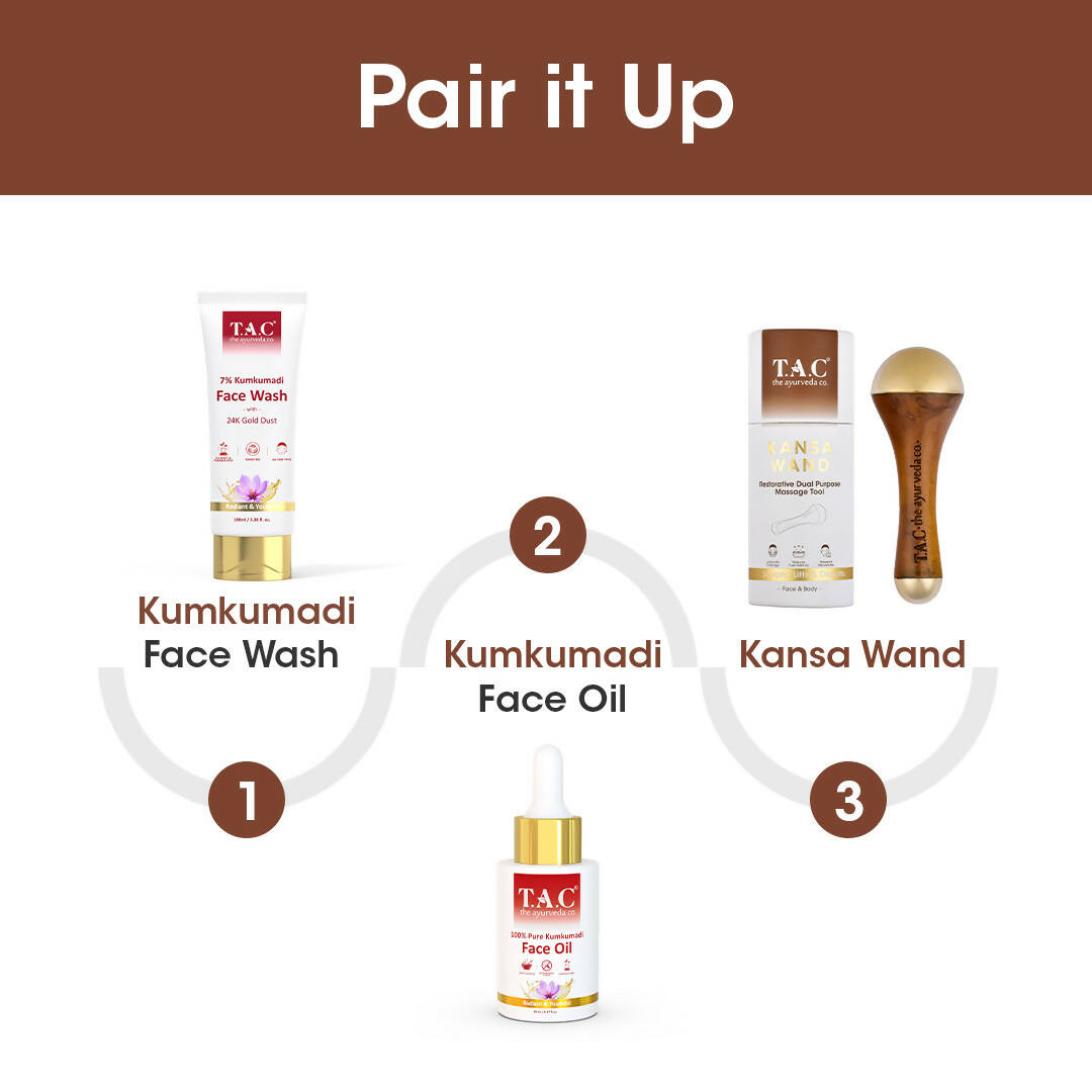 TAC - The Ayurveda Co. Kansa Wand Dual Purpose Massager Tool for Face & Body - DrMediCart