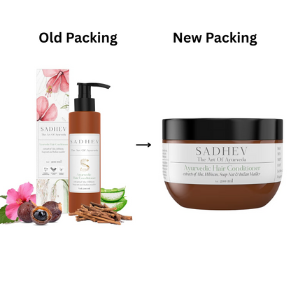Sadhev Ayurvedic Hair Conditioner With Extracts Of Aloe, Hibiscus, Soap Nut And Indian Maddar For Deep Condition And Nourishment