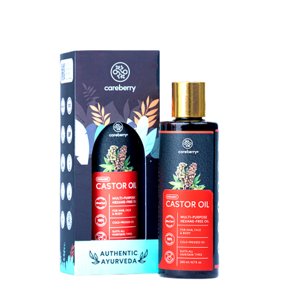 Careberry Organic Hexane-Free Organic Castor Oil For Hair, Face & Body - DrMediCart