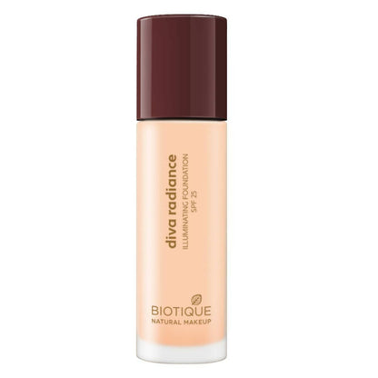 Buy Biotique Natural Makeup Diva Radiance Illuminating Foundation-Creamy Oatmeal from DrMediCart, Ship from India to USA