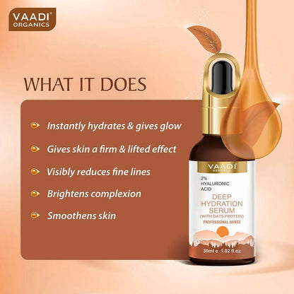 Vaadi Herbals Deep Hydration Serum With 2% Hyaluronic Acid & Oats Protein - Drmedicart