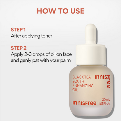 Innisfree Black Tea Youth Enhancing Oil For Anti-Aging & Healthy Glow