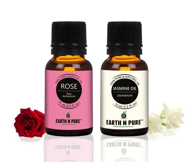 Earth N Pure Rose Essential Oil and Jasmine Essential Oil