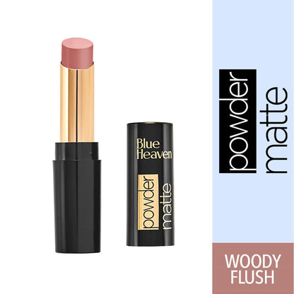Blue Heaven Powder Matte Lipstick Woody Flush