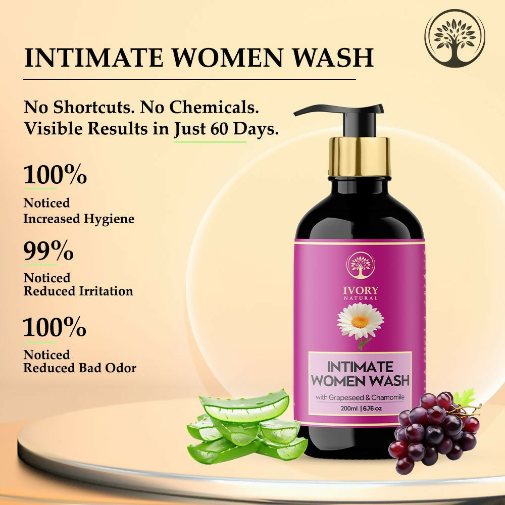 Ivory Natural Intimate Women Wash For Gentle Intimate Cleansing, Soothing Protection, & Lasting Freshness