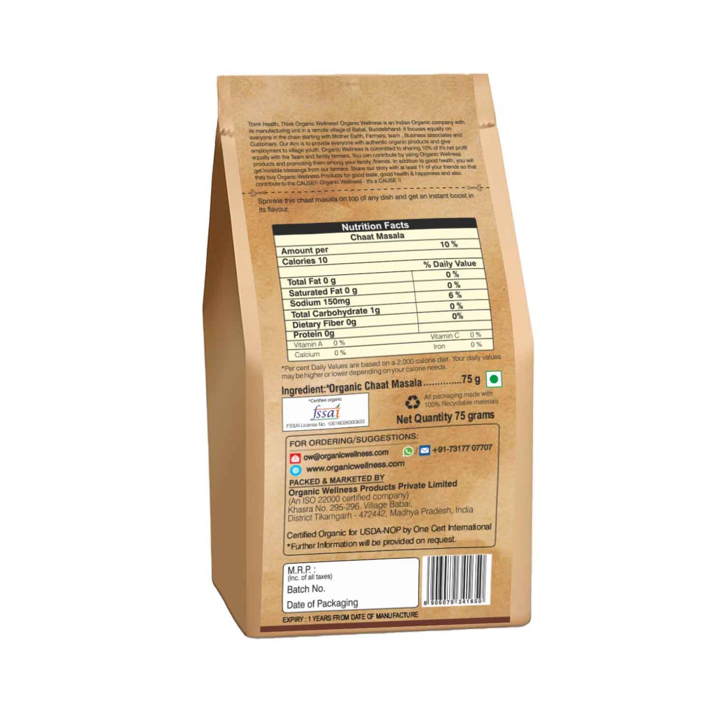 Organic Wellness Chaat Masala