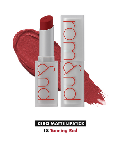 Rom&nd Zero Matte Lipstick - 18 Tanning Red