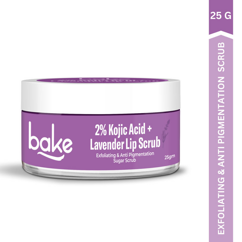 Bake 2% Kojic Acid Lavender Lip Scrub For Dark Lips & Pigmentation