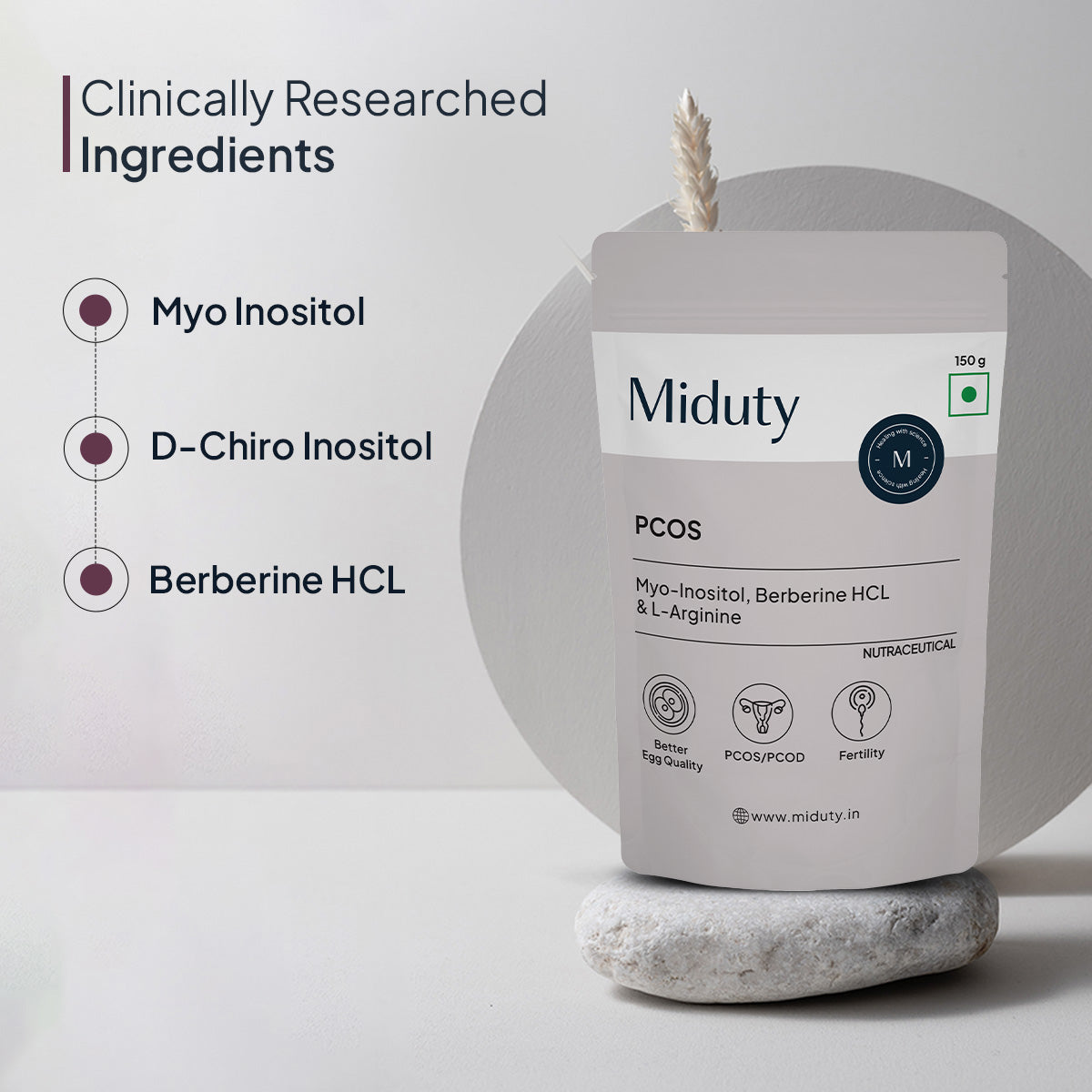Miduty by Palak Notes PCOS Periods Fertility Powder