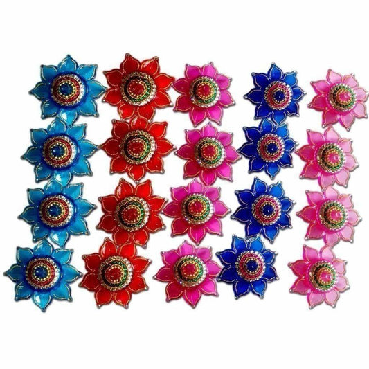 Kumkum Box with Colorful Flower Design – Ideal for Puja and Gifting
