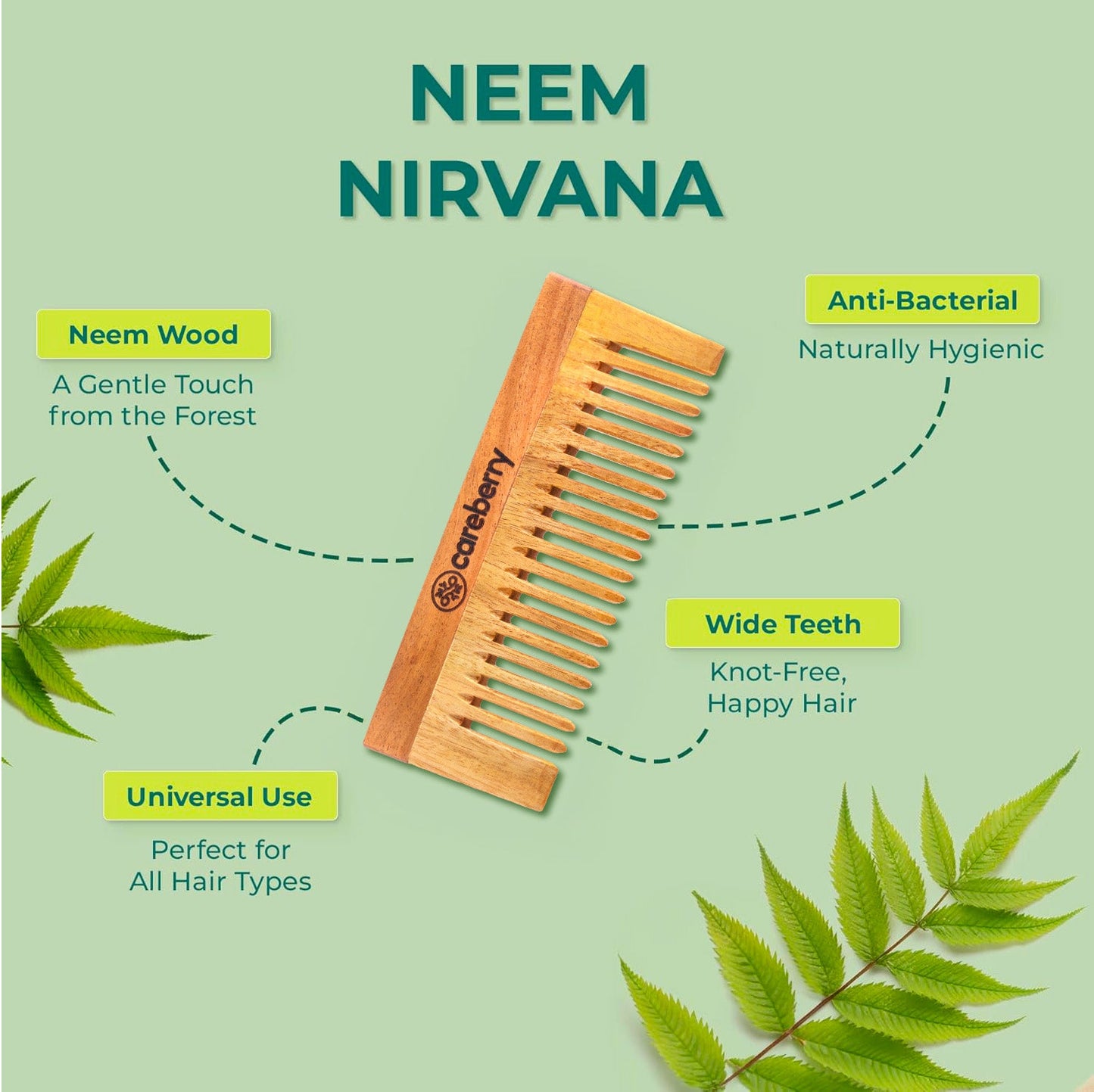 Careberry Neem Nirvana Shampoo Comb
