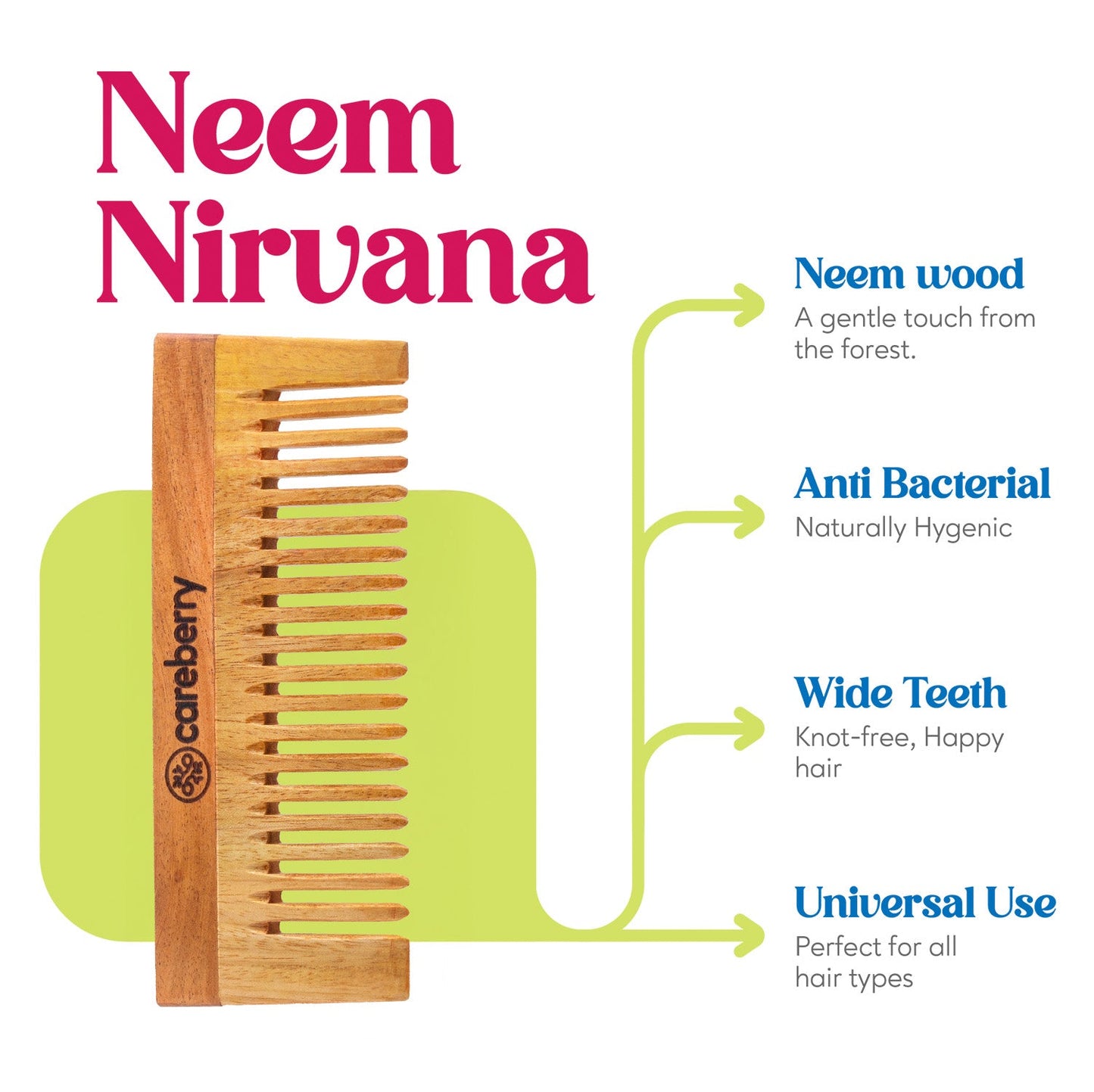 Careberry Neem Nirvana Shampoo Comb