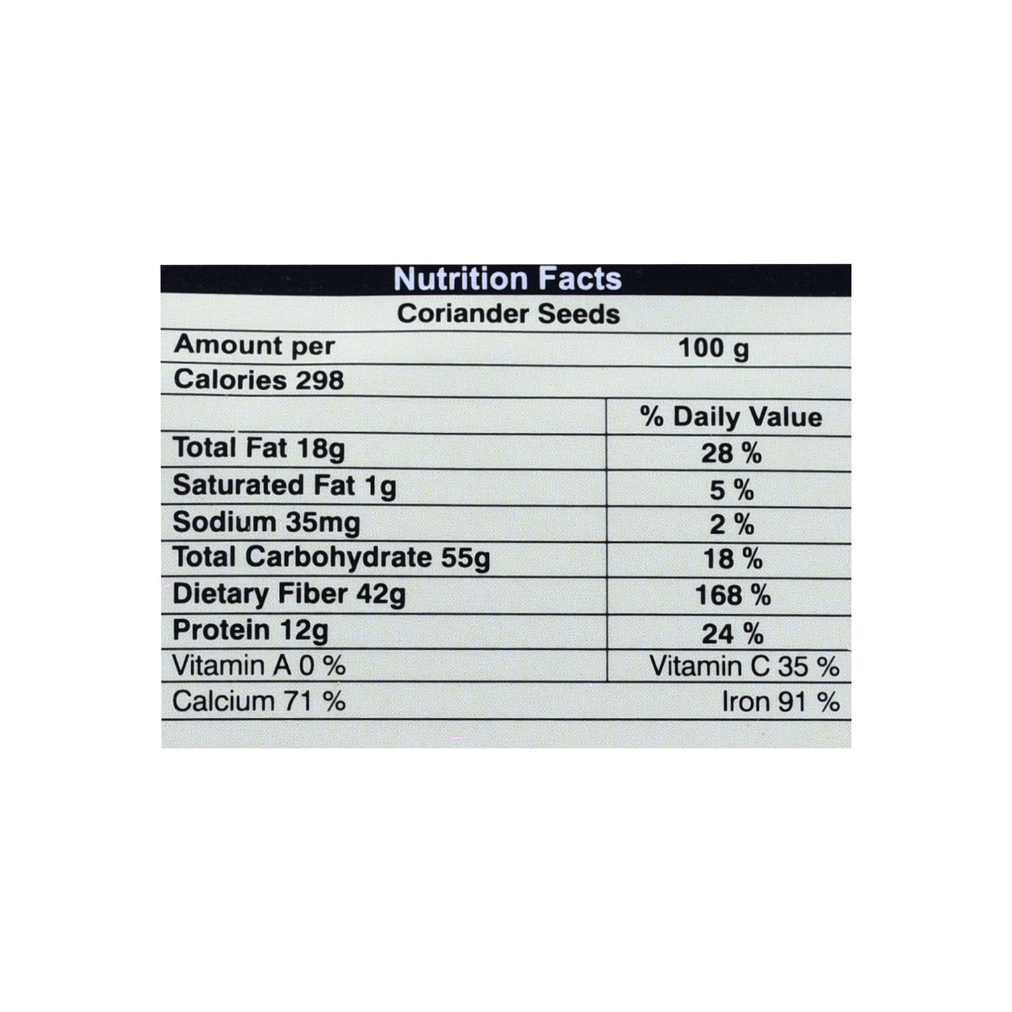 Organic Wellness Coriander Whole