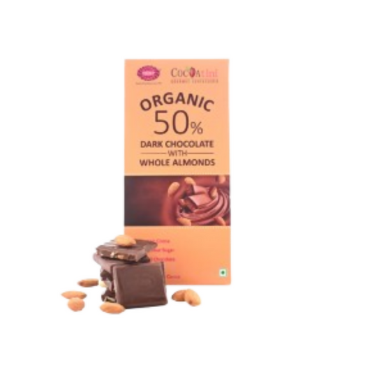Buy Karachi Bakery Organic 50% Dark Chocolate With Whole Almonds from DrMediCart