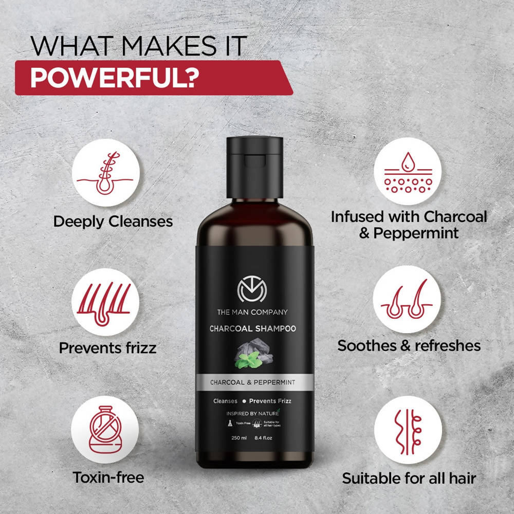 The Man Company Charcoal Shampoo - Drmedicart
