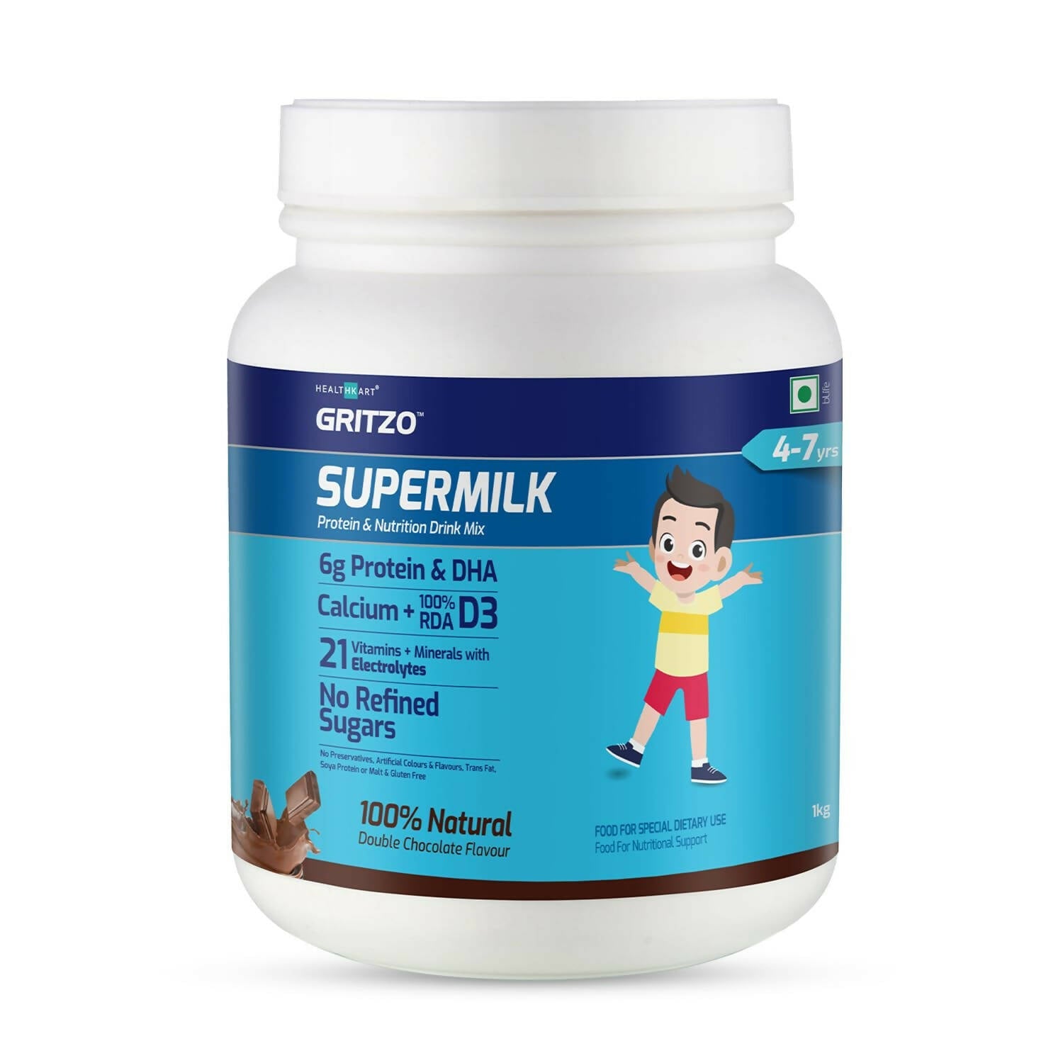 Gritzo SuperMilk Overall Growth (2-6y) for Boy/Girl