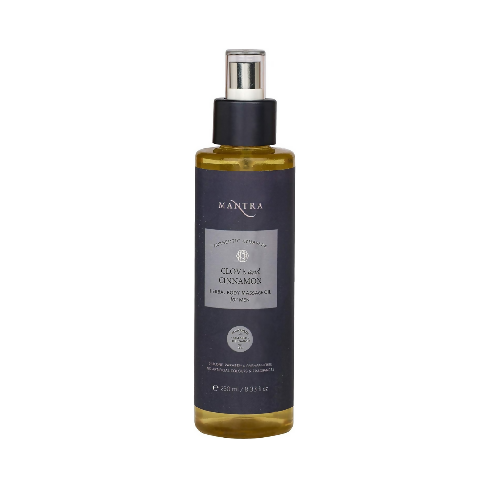 Buy Mantra Herbal Clove & Cinnamon Herbal Body Massage Oil For Men from DrMediCart, Ship from India to USA