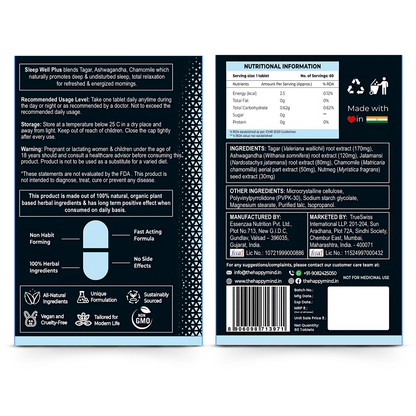 HappyMind Botanicals Sleep Well Plus Veg Tablets