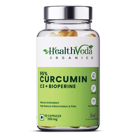 Buy Health Veda Organics Curcumin C3 + Bioperine Capsules from DrMediCart, Ship from India to USA