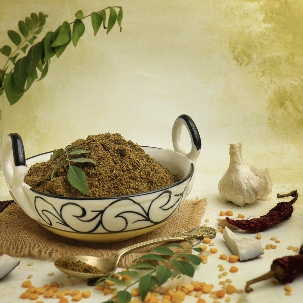 Curry Leaves spicy powder/ Karivepaku kaaram (With Out Garlic)