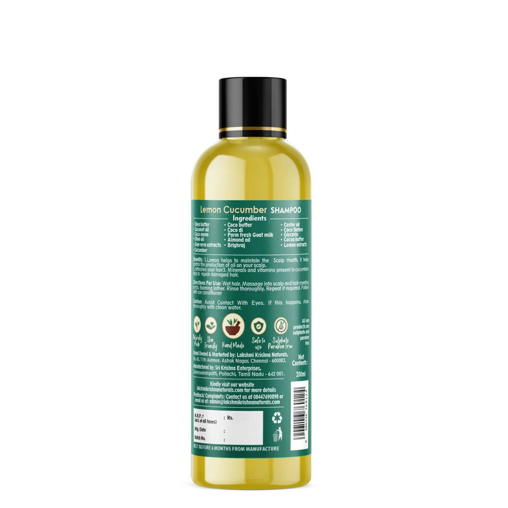 Lakshmi Krishna Naturals Lemon Cucumber Shampoo - DrMediCart