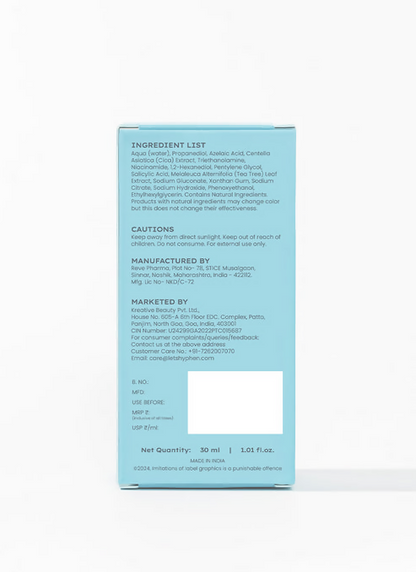 Hyphen By Kriti Sanon Acne Defence Daily Serum With 2% Salicylic Acid Treats Active Acne Prevents Breakouts