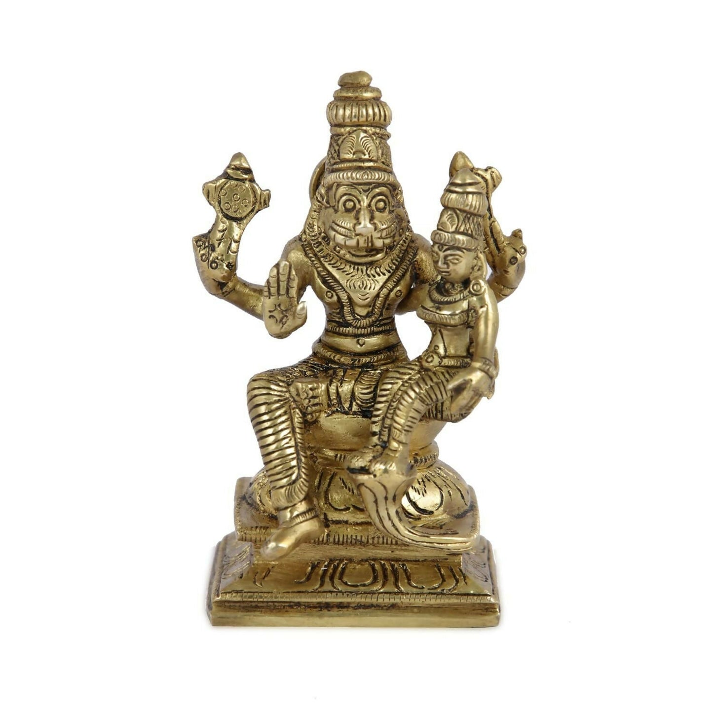 Buy Craftvatika Lakshmi Narasimha Murti Brass Vishnu Laxmi Narayan Idol Statue