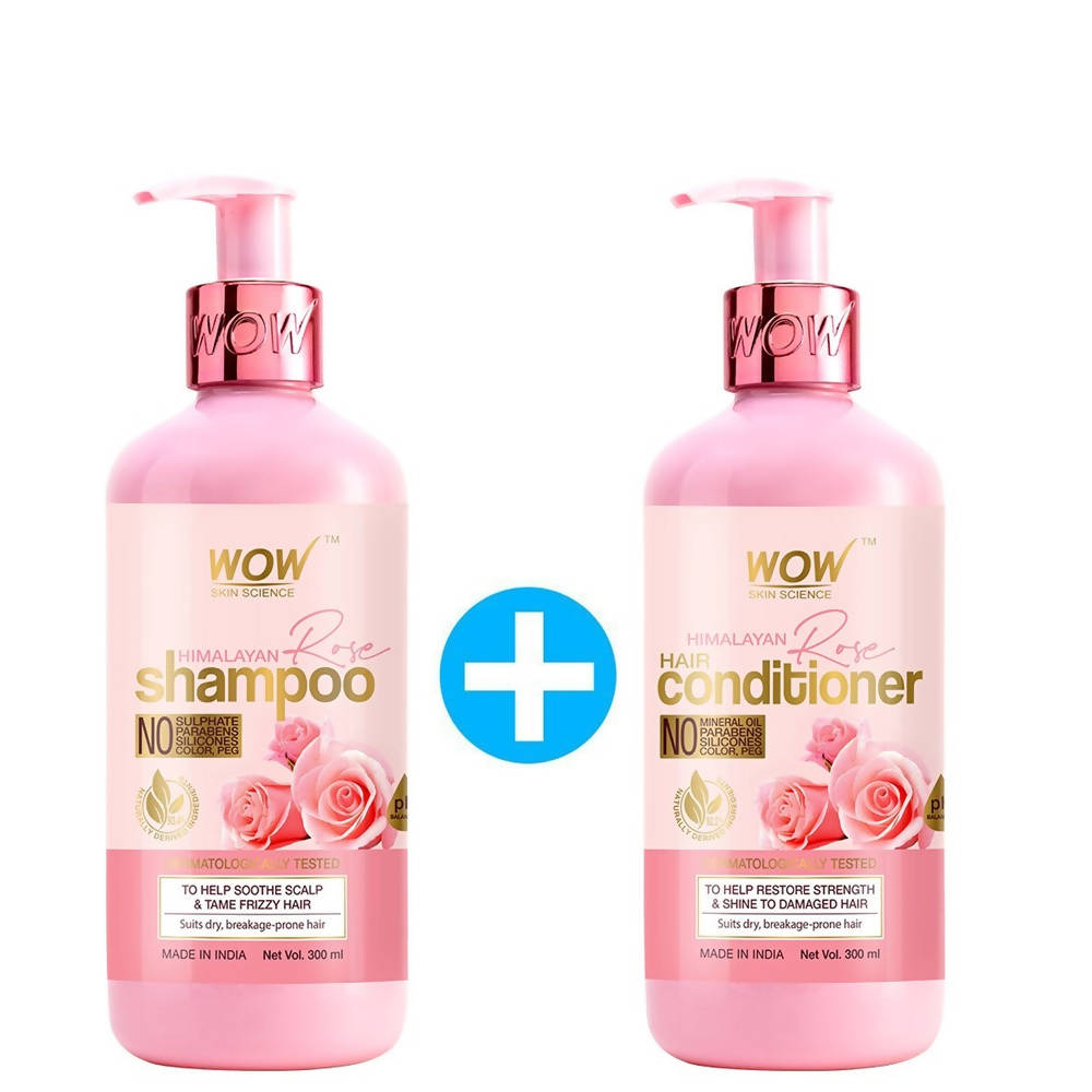Wow Skin Science Himalayan Rose Shampoo and Conditioner - DrMediCart