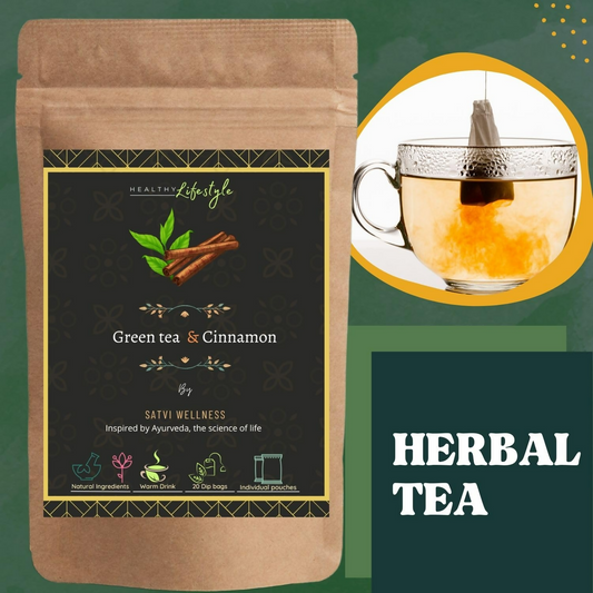 Satvi Wellness Blend Of Green Tea And Cinnamon Tea Bags