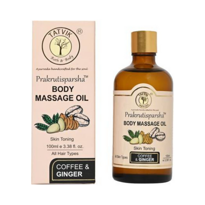 Tatvik Ayurveda Prakrutisparsha Body Massage Oil (Coffee & Ginger)