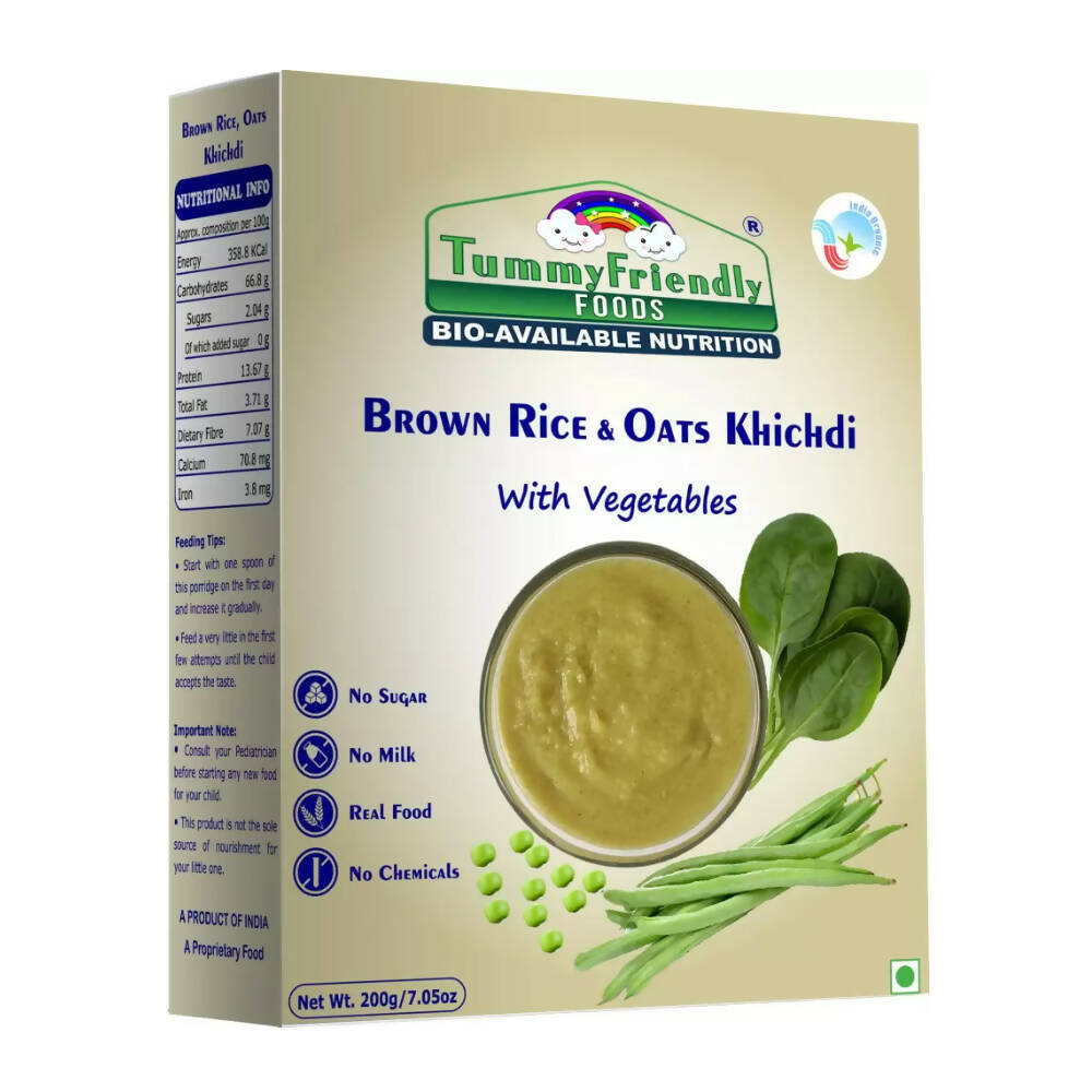 Buy TummyFriendly Foods Organic Brown Rice, Oats Khichdi Mix for Toddler, 1 Year from DrMediCart, Ship from India to USA