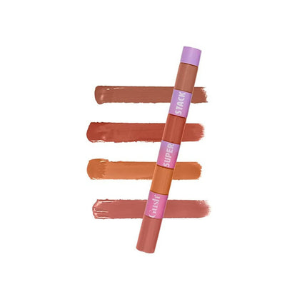 Gush Beauty X Palak Tiwari - Super Stack - Light Nudes 4-In-1 - Liquid Lipstick