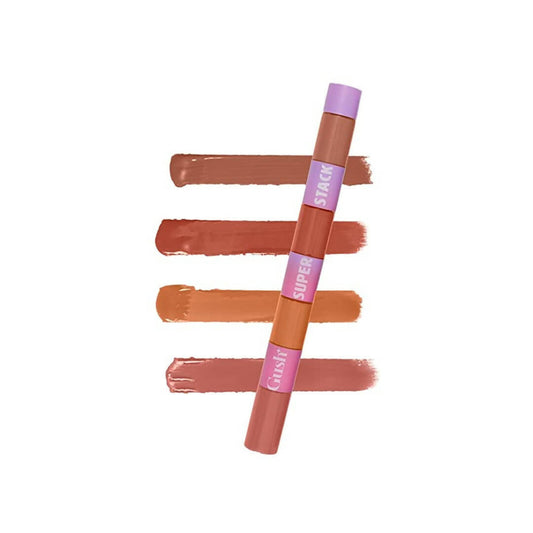 Gush Beauty X Palak Tiwari - Super Stack - Light Nudes 4-In-1 - Liquid Lipstick