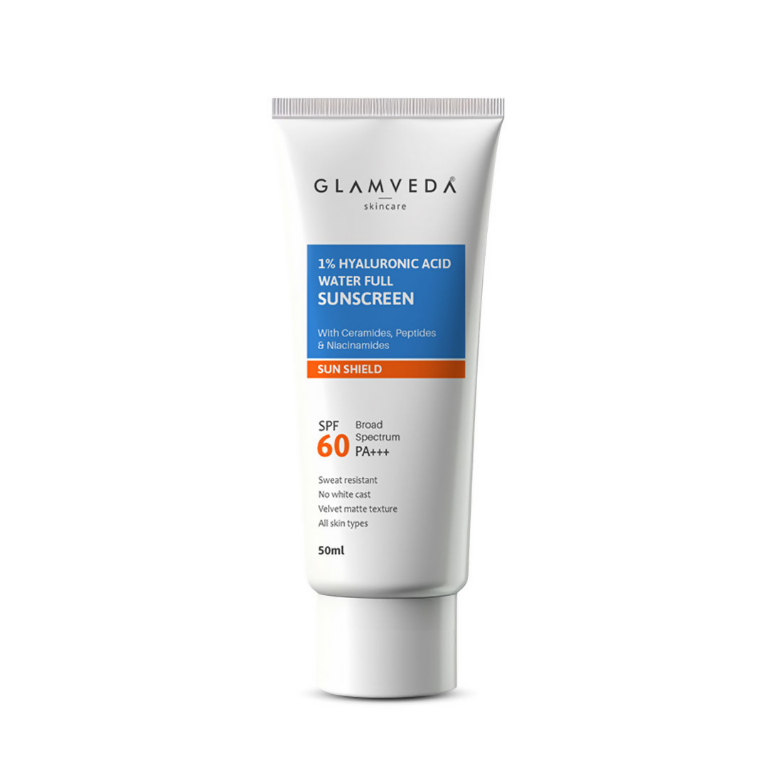 Glamveda 1% Hyaluronic Acid Water Full Sunscreen SPF 60 PA+++