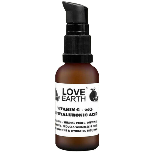 Buy Love Earth Vitamin C 20%, E & Hydraulic Acid  Face Serum from DrMediCart, Ship from India to USA