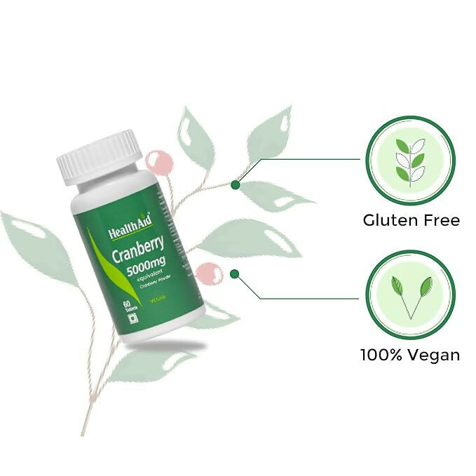 HealthAid Cranberry 5000 mg Equivalent Tablets