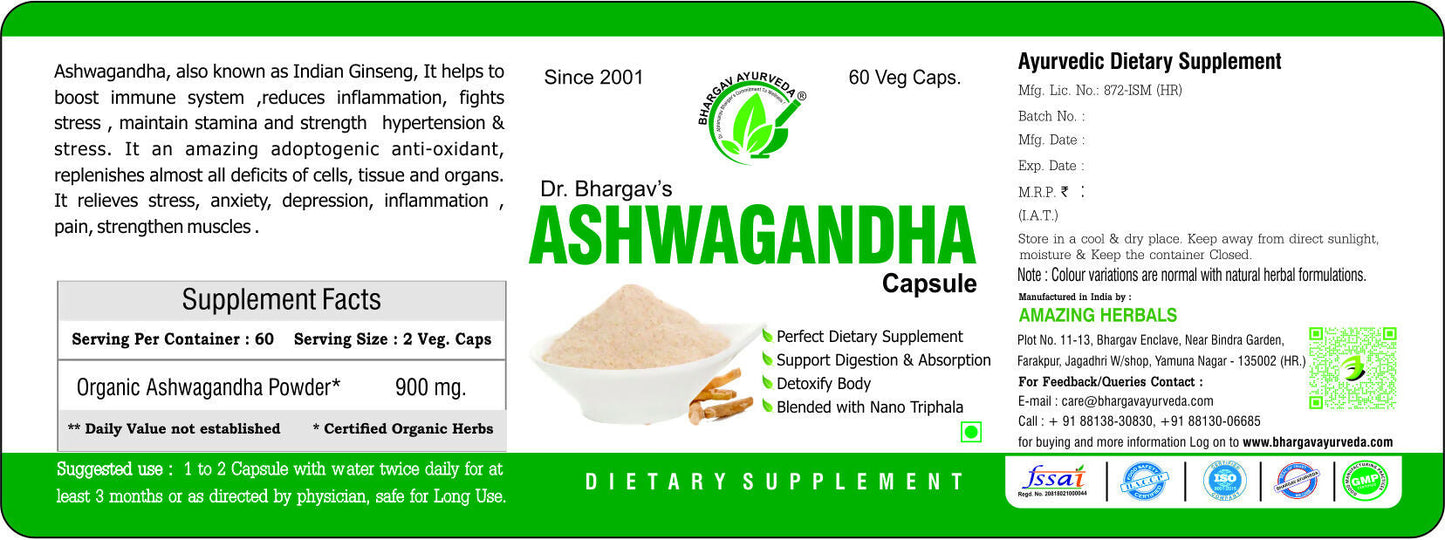Dr.Bhargav’s Ashwagandha Capsules