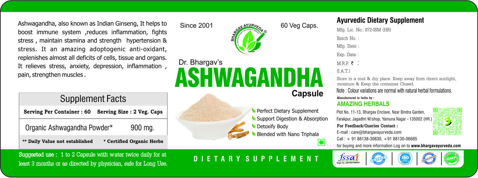 Dr.Bhargav’s Ashwagandha Capsules