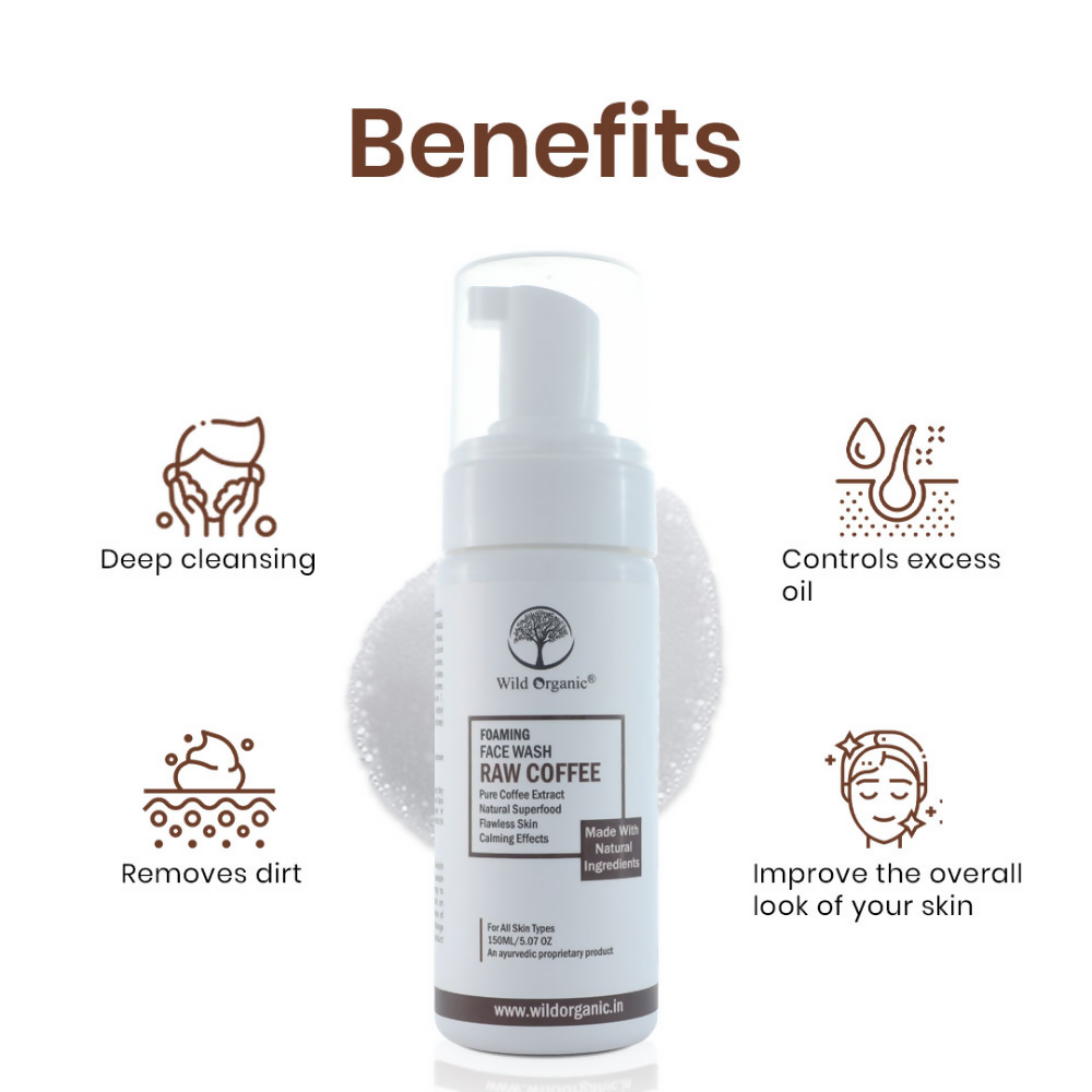Wild Organic Faoming Face Wash Raw Coffee