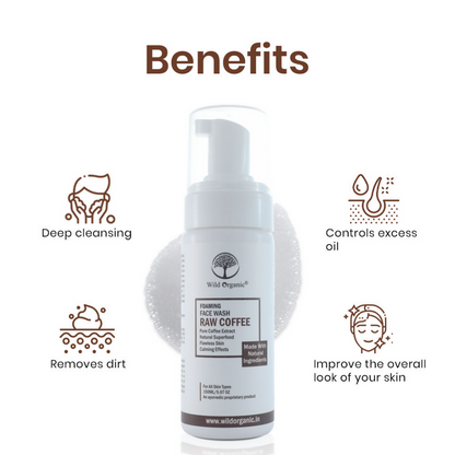 Wild Organic Faoming Face Wash Raw Coffee