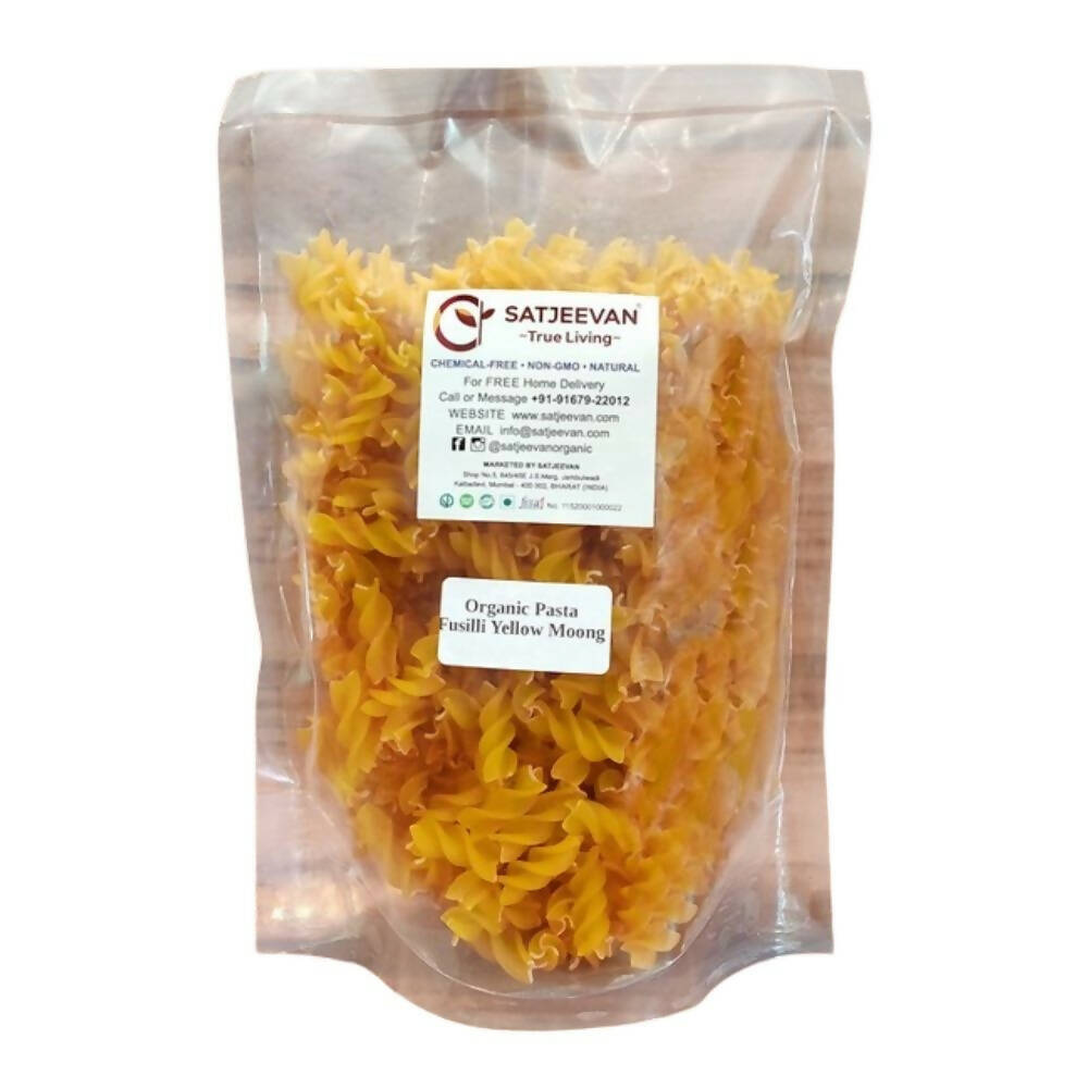 Satjeevan Organic Pasta Fusilli Yellow Moong