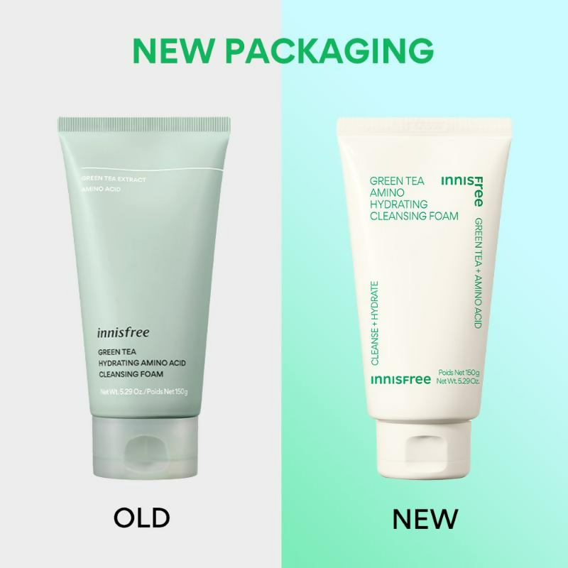 Innisfree Green Tea Amino Acid Foam Cleanser - Hydrating Soft & Rich Cleanser