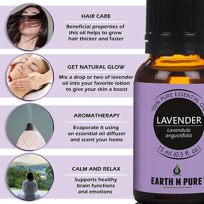 Earth N Pure Lavender & Peppermint Essential Oils